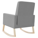 Rocking Chair Light Grey Fabric - 45-Degree Angle
