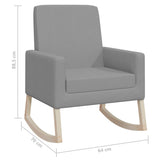 Rocking Chair Light Grey Fabric - Low Angle