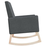 Rocking Chair Dark Grey Fabric - Top-Down View