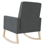 Rocking Chair Dark Grey Fabric - 45-Degree Angle