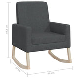 Rocking Chair Dark Grey Fabric - Low Angle