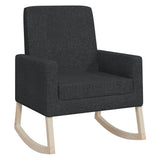 Rocking Chair Black Fabric - Front View