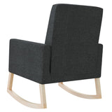 Rocking Chair Black Fabric - 45-Degree Angle
