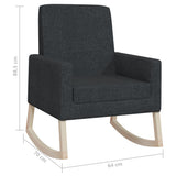 Rocking Chair Black Fabric - Low Angle