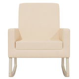 Rocking Chair Cream Fabric - Side View