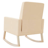 Rocking Chair Cream Fabric - 45-Degree Angle