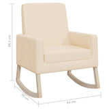 Rocking Chair Cream Fabric - Low Angle