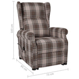 Stand up Chair Beige Fabric - Low Angle