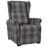 Stand up Massage Chair Grey Fabric - Front View