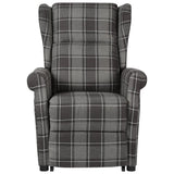 Stand up Massage Chair Grey Fabric - Side View
