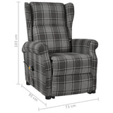 Stand up Massage Chair Grey Fabric - Low Angle