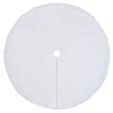 Christmas Tree Skirt White 90 cm Faux Fur - Front View