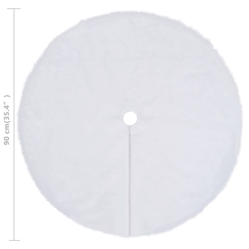 Christmas Tree Skirt White 90 cm Faux Fur