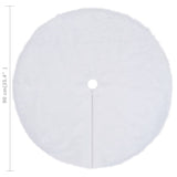 Christmas Tree Skirt White 90 cm Faux Fur - Rear View