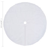Christmas Tree Skirt White 122 cm Faux Fur - Rear View