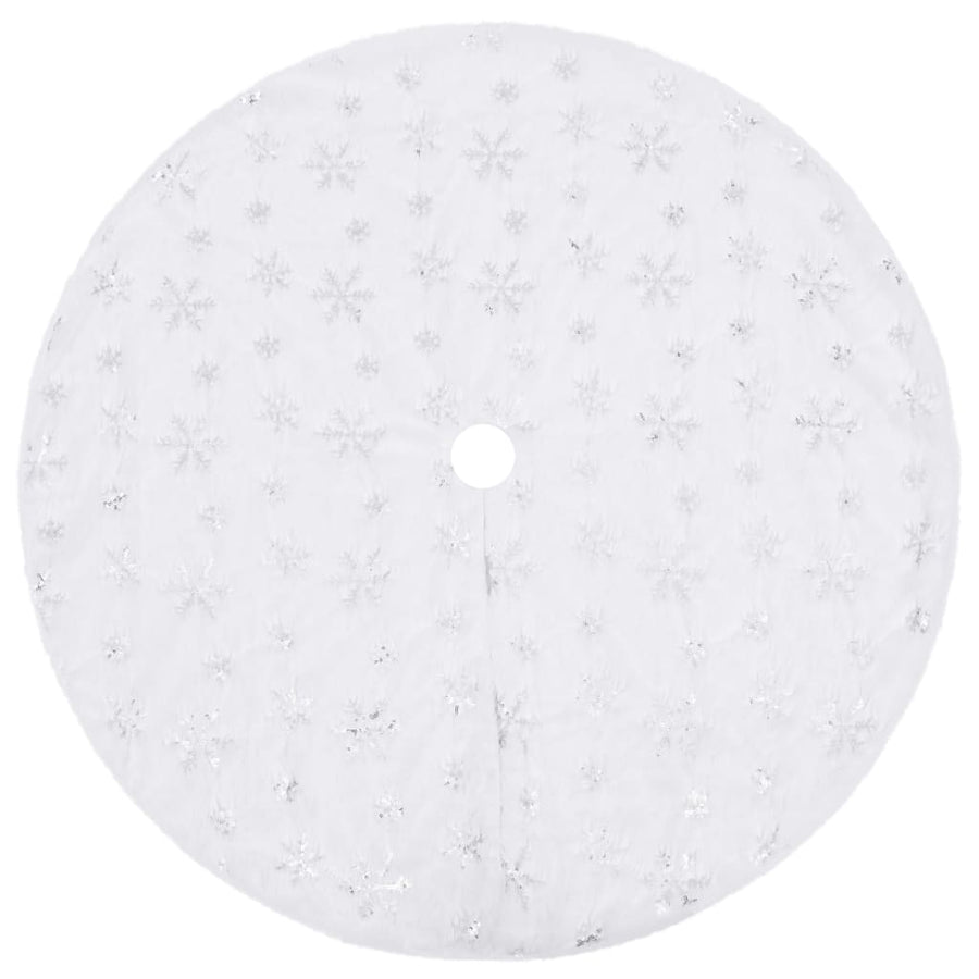 Luxury Christmas Tree Skirt White 90 cm Faux Fur