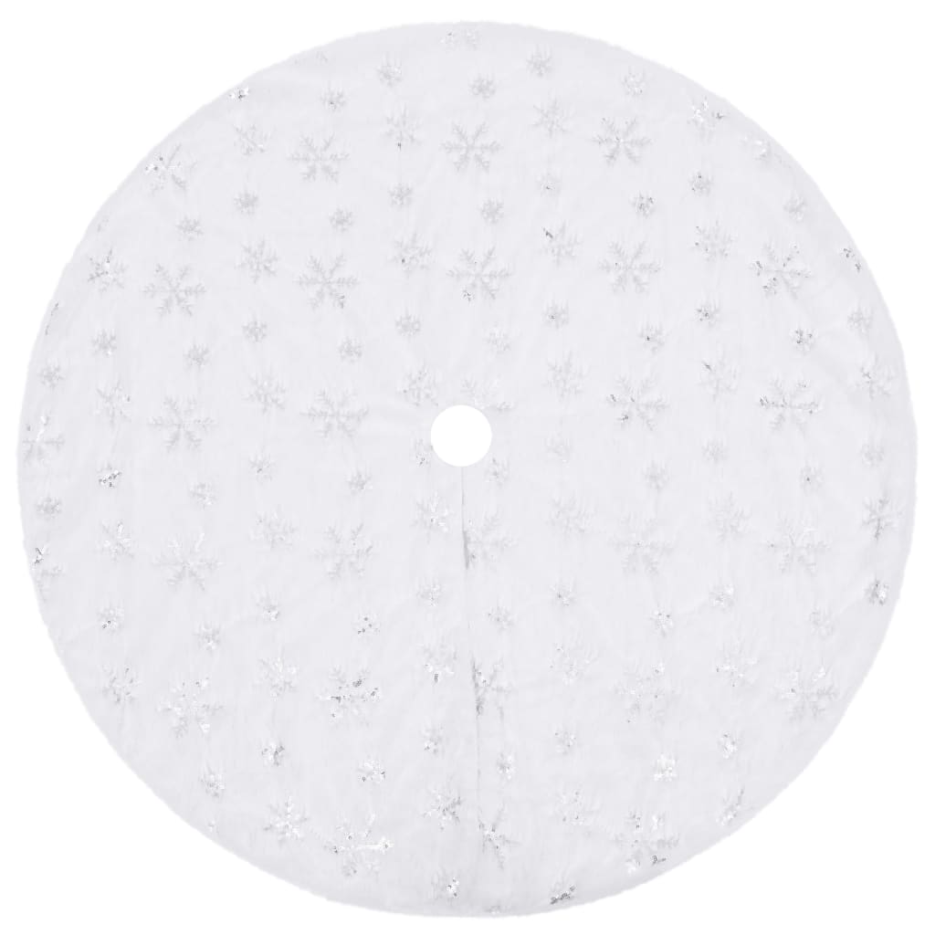 Luxury Christmas Tree Skirt White 122 cm Faux Fur