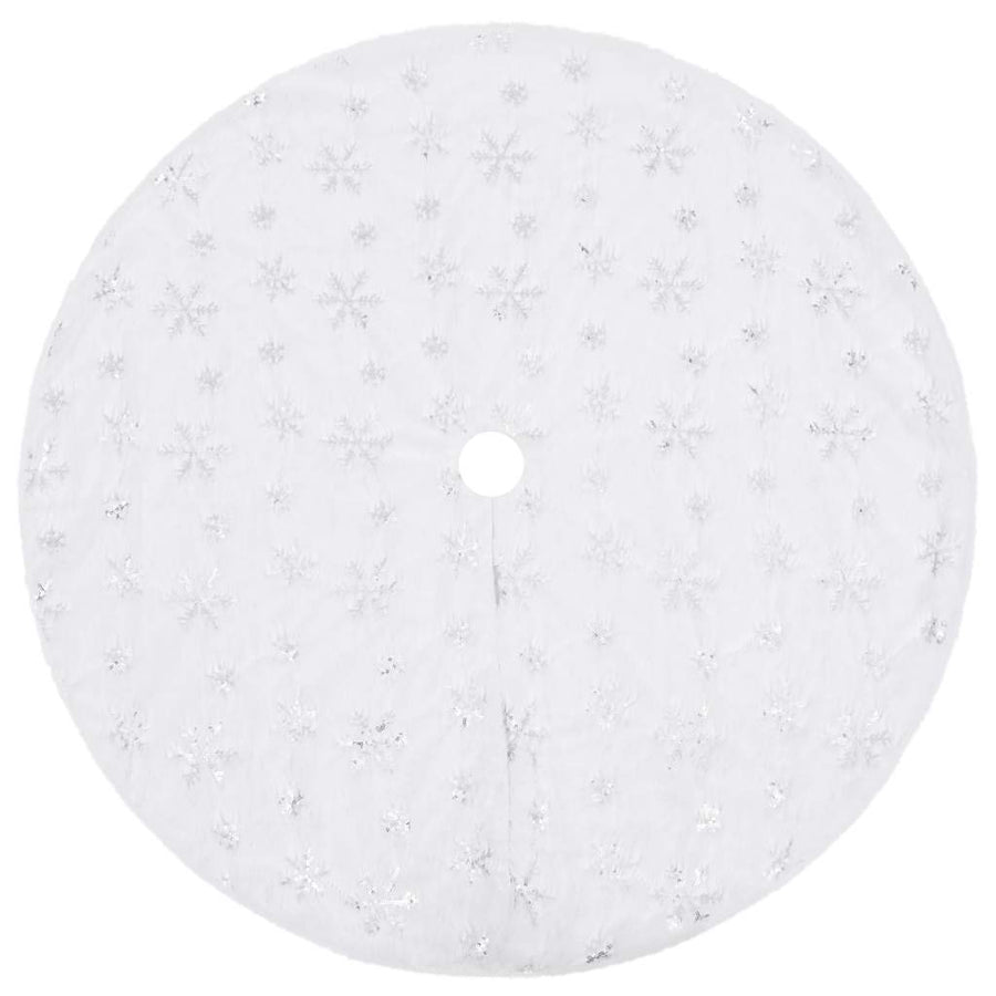 Luxury Christmas Tree Skirt White 122 cm Faux Fur