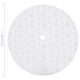 Luxury Christmas Tree Skirt White 122 cm Faux Fur - Rear View