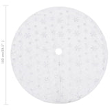 Luxury Christmas Tree Skirt White 150 cm Faux Fur - Rear View