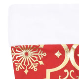 Luxury Christmas Tree Skirt with Sock Red 122 cm Fabric - 45-Degree Angle