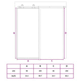 Sliding Door ESG Glass and Aluminium 90x205 cm Black