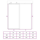 Sliding Door ESG Glass and Aluminium 90x205 cm Black - Low Angle