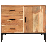 Sideboard 88x30x73 cm Solid Acacia Wood - Front View