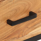 Sideboard 88x30x73 cm Solid Acacia Wood - Close-Up Angle