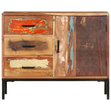 Sideboard 88x30x73 cm Solid Reclaimed  Wood - Front View