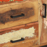 Sideboard 88x30x73 cm Solid Reclaimed  Wood - 45-Degree Angle