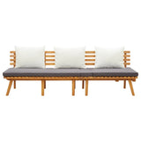 Garden Day Bed 200x65 cm Solid Wood Acacia - Front View