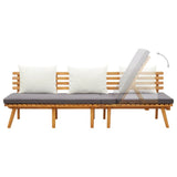 Garden Day Bed 200x65 cm Solid Wood Acacia - Side View