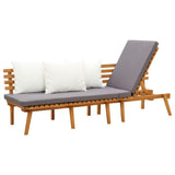 Garden Day Bed 200x65 cm Solid Wood Acacia - 45-Degree Angle
