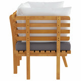 2-Seater Garden Sofa with Cushions Solid Acacia Wood - 45-Degree Angle