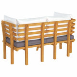 2-Seater Garden Sofa with Cushions Solid Acacia Wood - Rear View