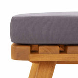 2-Seater Garden Sofa with Cushions Solid Acacia Wood - Close-Up Angle