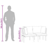 2-Seater Garden Sofa with Cushions Solid Acacia Wood - Extra Image