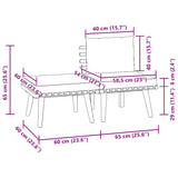 3 Piece Garden Lounge Set with Cushions Solid Acacia Wood