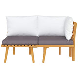 2 Piece Garden Lounge Set with Cushions Solid Acacia Wood - Top-Down View