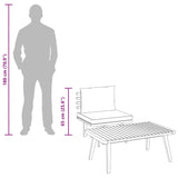 2 Piece Garden Lounge Set with Cushions Solid Acacia Wood - Extra Image