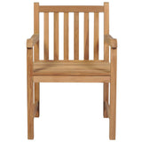 Garden Chairs 4 pcs with Anthracite Cushions Solid Teak Wood - Side View