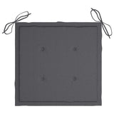 Garden Chairs 4 pcs with Anthracite Cushions Solid Teak Wood - Close-Up Angle