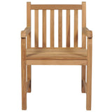 Garden Chairs 4 pcs with Cream White Cushions Solid Teak Wood