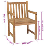 Garden Chairs 6 pcs with Anthracite Cushions Solid Teak Wood - Extra Image