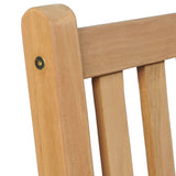 Garden Chairs 6 pcs with Grey Cushions Solid Teak Wood - Rear View