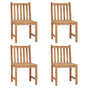 Garden Chairs 4 pcs Solid Teak Wood