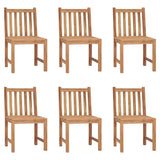 Garden Chairs 6 pcs Solid Teak Wood
