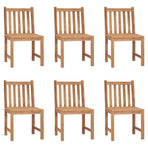 Garden Chairs 6 pcs Solid Teak Wood