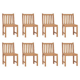 Garden Chairs 8 pcs Solid Teak Wood